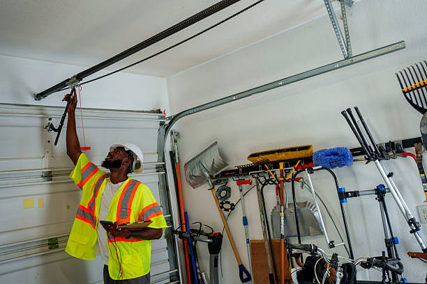 Professional Garage Door Panel Replacement technician working in Palermo, NJ